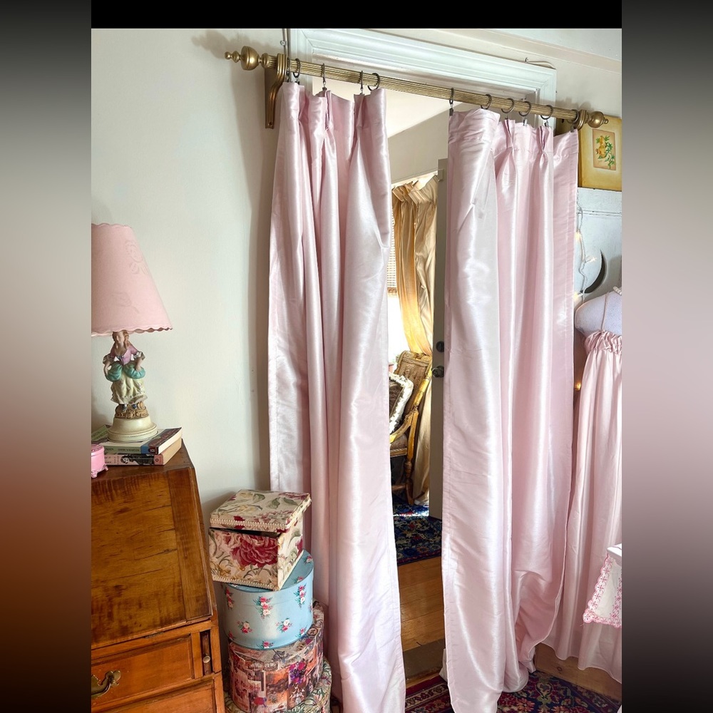 Simply Shabby Chic Light Pink Curtain Panels - Picture 5 of 12